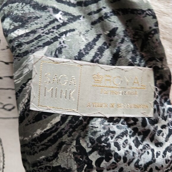 New Real MINK Fur Coat Jacket Stroller Beige Cream White Palomino Golden Saga - Picture 6 of 6